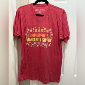 Olivergots Red Graphic V-Neck Tee - Short Sleeve